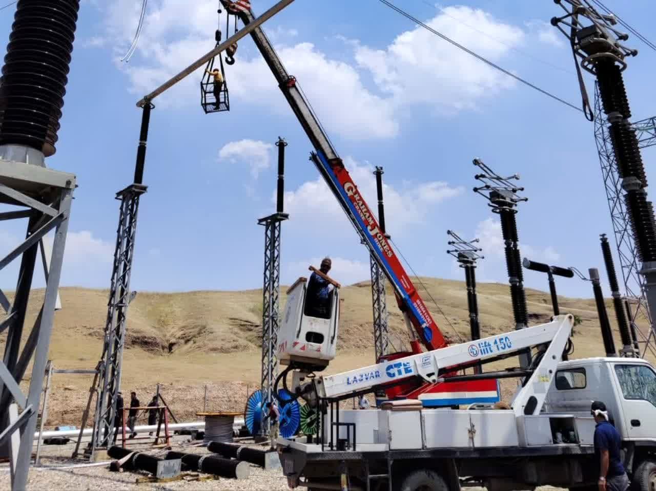 نصب و تکمیل باس بار 91 پست 400 کیلو ولت سد و نیروگاه کرخه