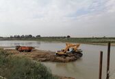 پایان عملیات جمع آوری اپی سنگی (آب شکن) پایین دست ایستگاه پمپاژ شبکه آبیاری شمال شرق اهواز
