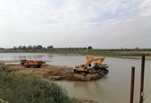 پایان عملیات جمع آوری اپی سنگی (آب شکن) پایین دست ایستگاه پمپاژ شبکه آبیاری شمال شرق اهواز
