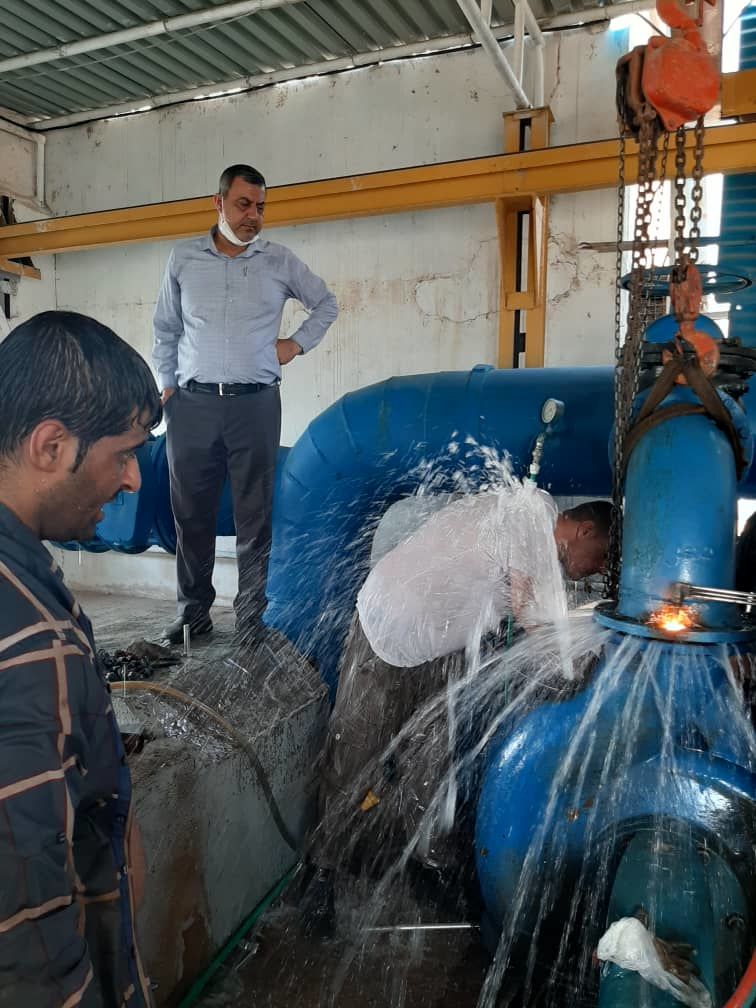 تعمیرات اساسی الکتروپمپ تاسیسات آبرسانی دارخوین