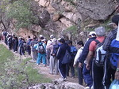کارشناسان شبکه های آبیاری شمال خوزستان کیفیت آب آبشار شوی را اندازه گیری کردند