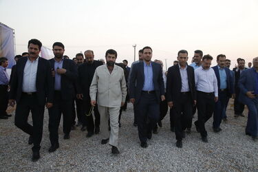 گزارش تصویری کلنگ زنی فاز اول طرح جامع آبرسانی شهرها و روستاهای جنوب شرق خوزستان