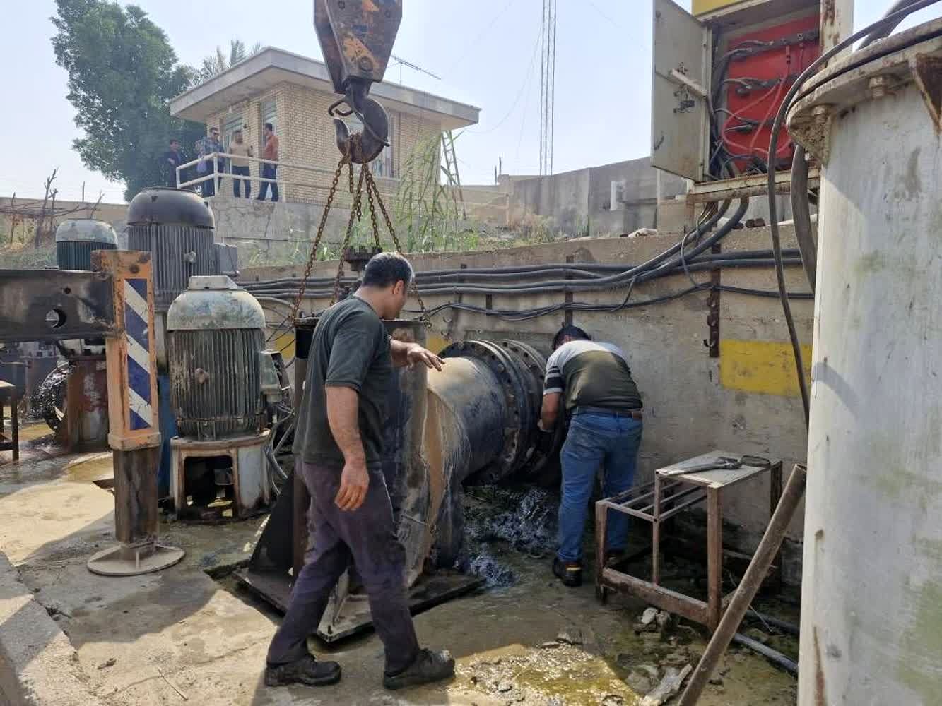 اورهال، تعمیر و راه‌اندازی پمپ‌های ایستگاه‌های پمپاژ نگاز و پهونده در شبکه آبیاری گتوند انجام شد