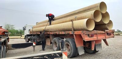 اتمام عملیات انتقال لوله های GRP به انبارهای کوت امیر