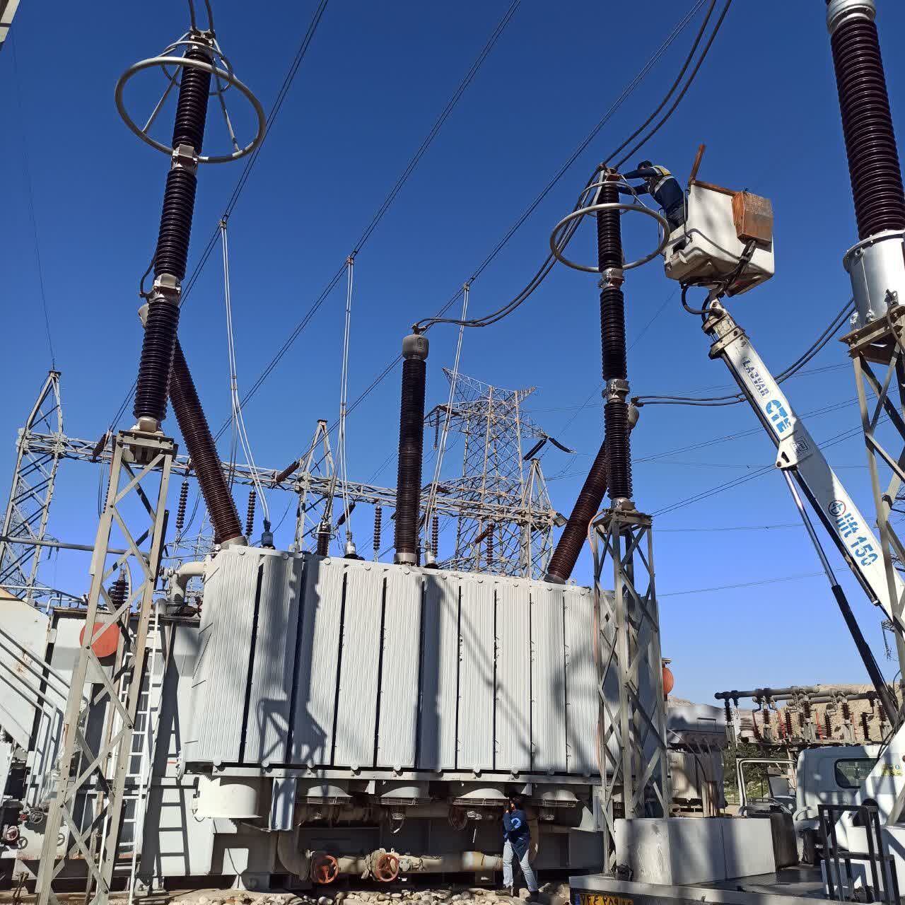 رفع نشتی از پست 400KV سد و نیروگاه مسجدسلیمان
