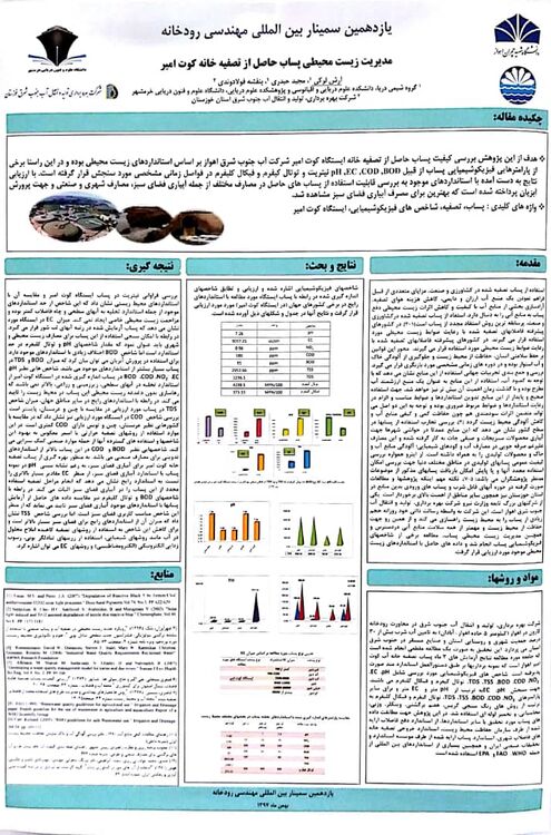 پذیرش و ارائه مقاله زیست محیطی در سمینار مهندسی رودخانه