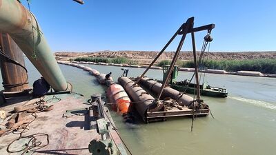 آغاز عملیات لایروبی ایستگاه پمپاژ مارد با لایروب کاتر ساکشن ۳۸۰۰