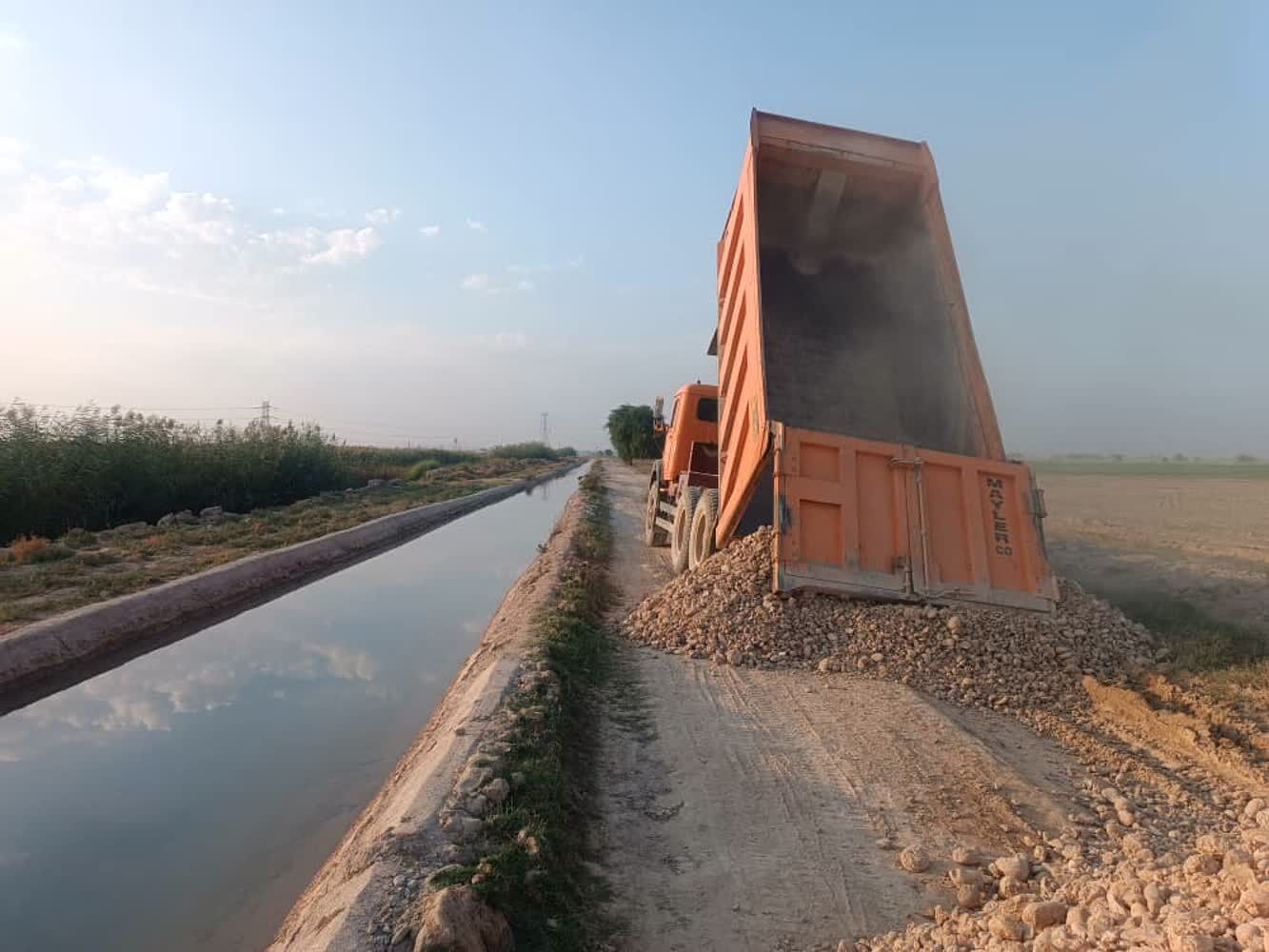 بهسازی باند سرویس کانال G6 شرکت آبیاری کارون بزرگ به خط پایان رسید