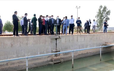 گزارش تصویری از بازدید معاون عمرانی استانداری خوزستان از تاسیسات آبرسانی بندر امام خمینی (ره)، شرکت آب جنوب شرق
