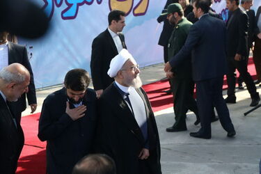 تصاویر افتتاح بخشی از طرح آبرسانی غدیر با حضور رئیس جمهور در اهواز