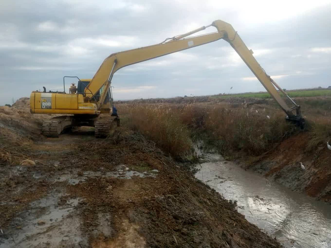 پایان عملیات لایروبی زهکش های شبکه های آبیاری گتوند، عقیلی و دیمچه