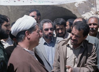 بازدید آیت الله هاشمی رفسنجانی از سد مارون در زمان ریاست مجلس شورای اسلامی