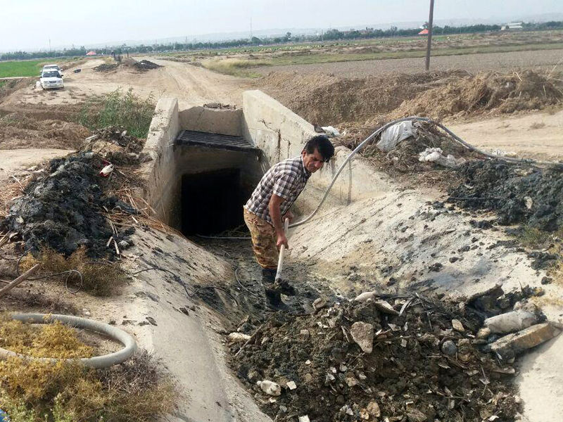   کانال و زهکش های تحت پوشش شبکه های آبیاری مارون لایروبی شدند