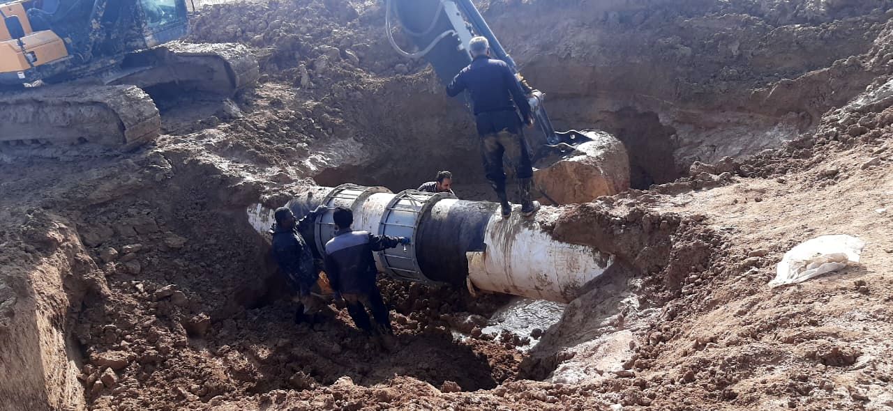 رفع شکستگی خطوط آبرسانی در مناطق جنوب شرق خوزستان