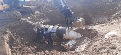 رفع شکستگی خطوط آبرسانی در مناطق جنوب شرق خوزستان