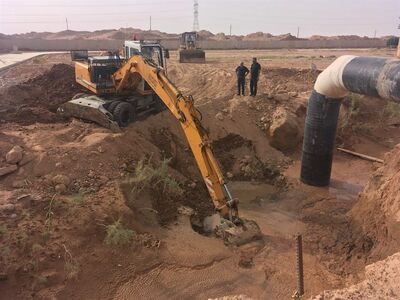 اتمام تعمیرات در تاسیسات آبرسانی ام الدبس