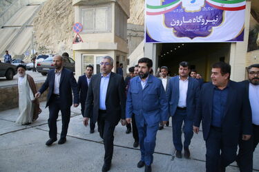 گزارش تصویری از بهره برداری آزمایشی سد تنظیمی آریوبرزن و افتتاح واحد دوم نیروگاه مارون در بهبهان