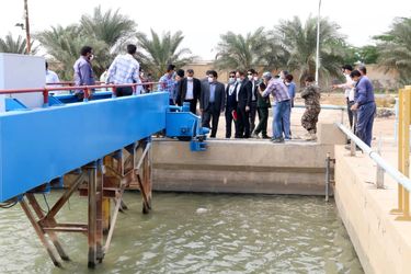 گزارش تصویری از بازدید معاون عمرانی استانداری خوزستان از تاسیسات آبرسانی بندر امام خمینی (ره)، شرکت آب جنوب شرق