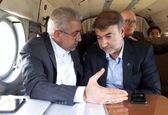 بازدید هوایی وزیر نیرو از حوضه جنوبی کرخه و دشت آزادگان در استان خوزستان