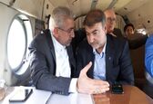 بازدید هوایی وزیر نیرو از حوضه جنوبی کرخه و دشت آزادگان در استان خوزستان