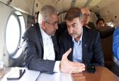 بازدید هوایی وزیر نیرو از حوضه جنوبی کرخه و دشت آزادگان در استان خوزستان