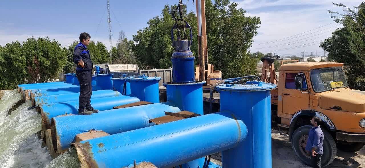 دو دستگاه الکتروپمپ مستغرق در ایستگاه پمپاژ سلامات تعمیر، نصب و راه اندازی شد