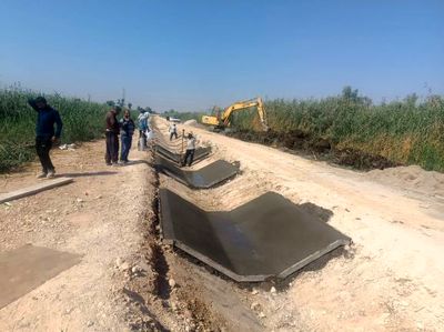 انجام عملیات بازسازی و بهسازی کانال G4 در شبکه آبیاری گتوند