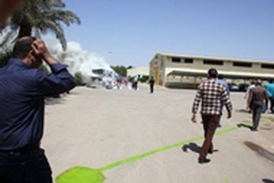 برگزاری مانور اطفای حریق در تاسیسات آبرسانی کوت امیر