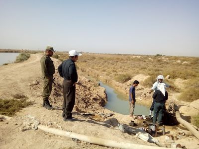 پلمپ 34 دستگاه موتورتلمبه غیرمجاز برداشت آب در حاشیه نهر لشکرآباد