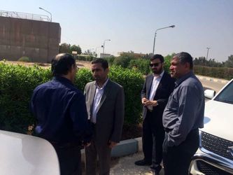 بازدید نماینده مردم در مجلس دهم شورای اسلامی از تاسیسات آبرسانی شرکت بهره برداری، تولید و انتقال آب جنوب شرق