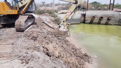 آغاز عملیات ترمیم آبشستگی‌های شبکه آبیاری آبادان و اروندکنار 