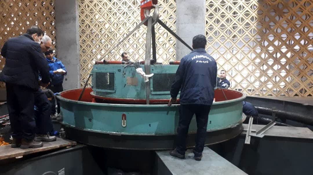 رفع نشتی روغن یاتاقان های تراست و فوقانی  واحد 7 نیروگاه دز