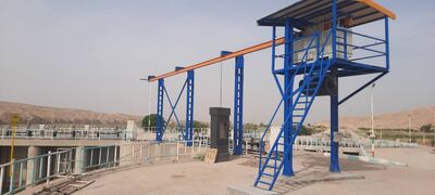 نصب آشغال روب مکانیکی در سد انحرافی رامهرمز
