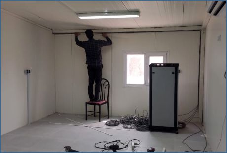 تجهیز شبکه داخلی ساختمان اداری شبکه آبیاری دیمچه


