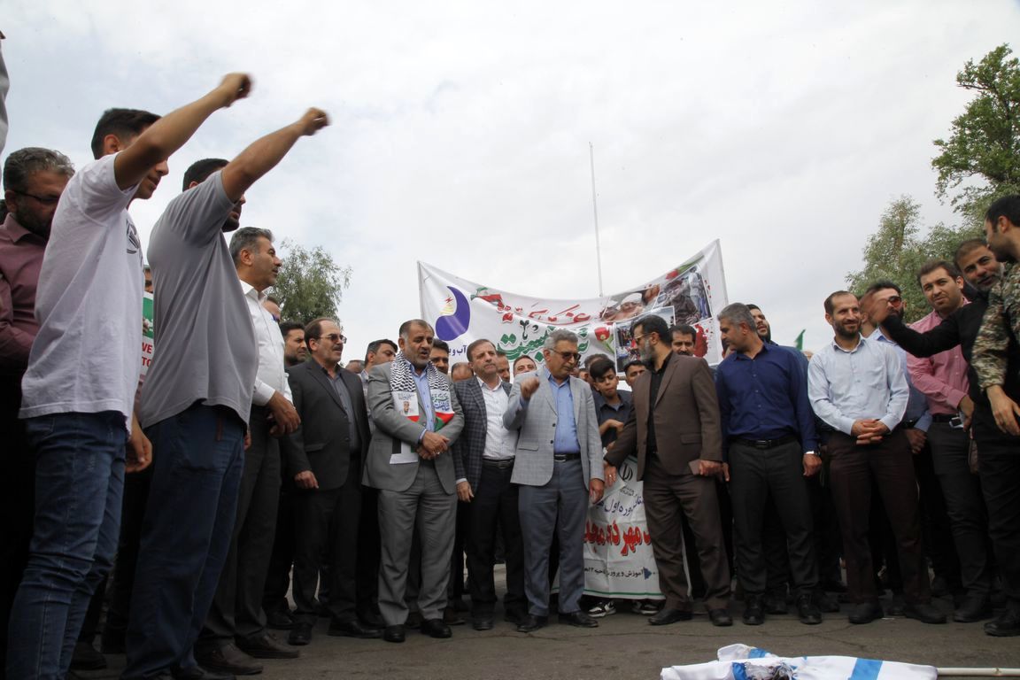 راهپیمایی حمایت از مردم غزه در اهواز برگزار شد