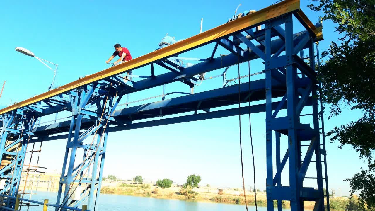 تعویض سیم‌بکسل‌های معیوب دریچه شماره ۱۰ سد انحرافی حمیدیه