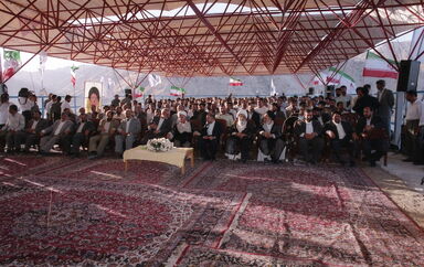 آیین افتتاحیه سد مخزنی مارون با حضور آیت الله هاشمی رفسنجانی- تیر ماه 1376