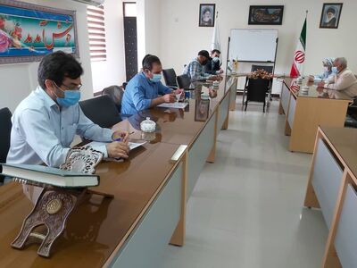 جلسه بررسی مسائل و مشکلات وصول آب بها شرکت تعاونی پویا فلاح عرب حسن