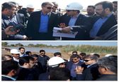 بازدید مدیرعامل سازمان آب و برق خوزستان از سد و قفل کشتیرانی مارد / بازدید از معبر کشتیرانی و پل متحرک سد سلولی بالادست و پایین‌دست بهمنشیر