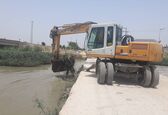 پاکسازی و رفع انسداد دهانه لوله پل کنار گذر شاوور