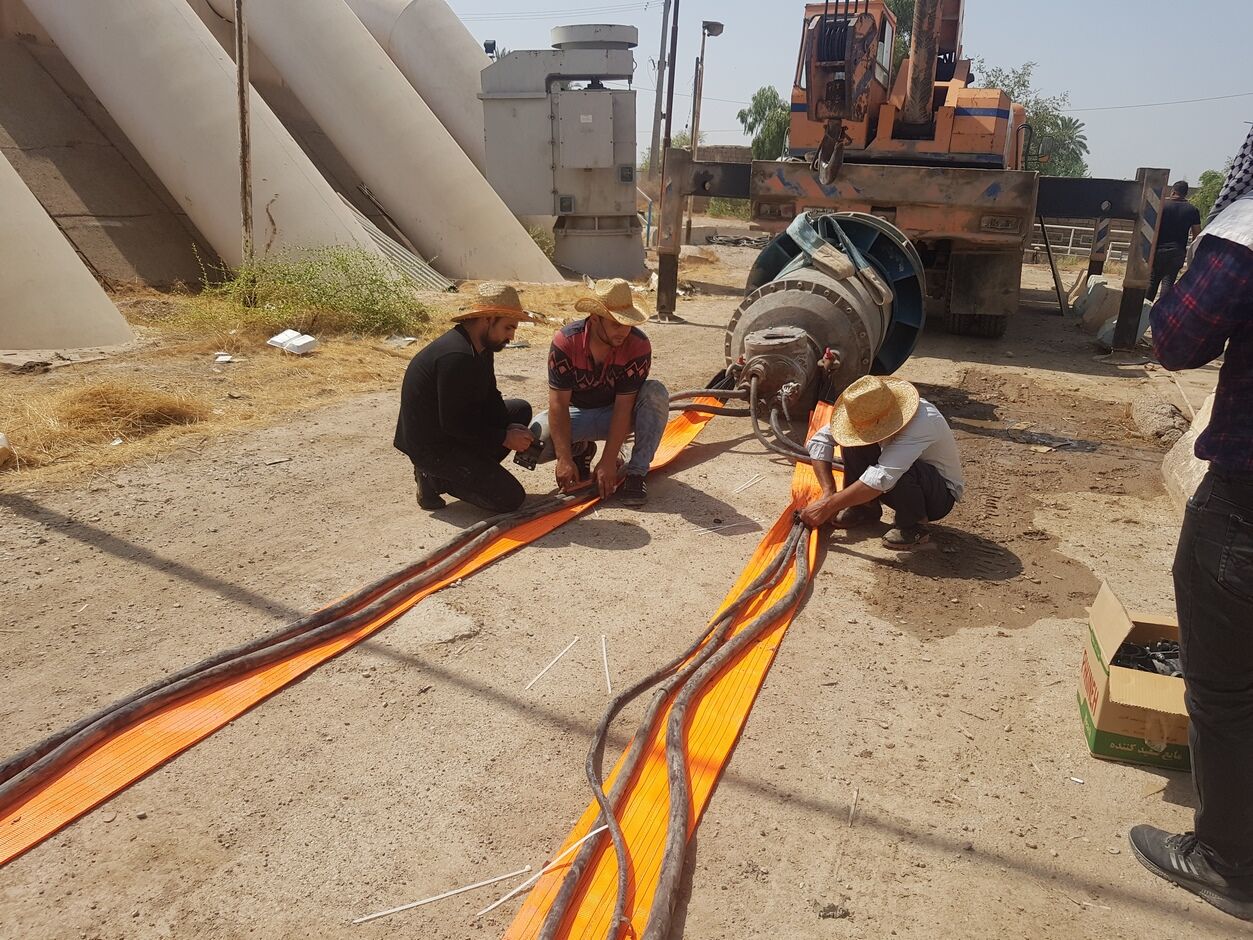 پایان عملیات اورهال، تعمیر، نصب و راه اندازی دو دستگاه الکترو پمپ شناور ۵۶۰ کیلووات ایستگاه پمپاژ ویس