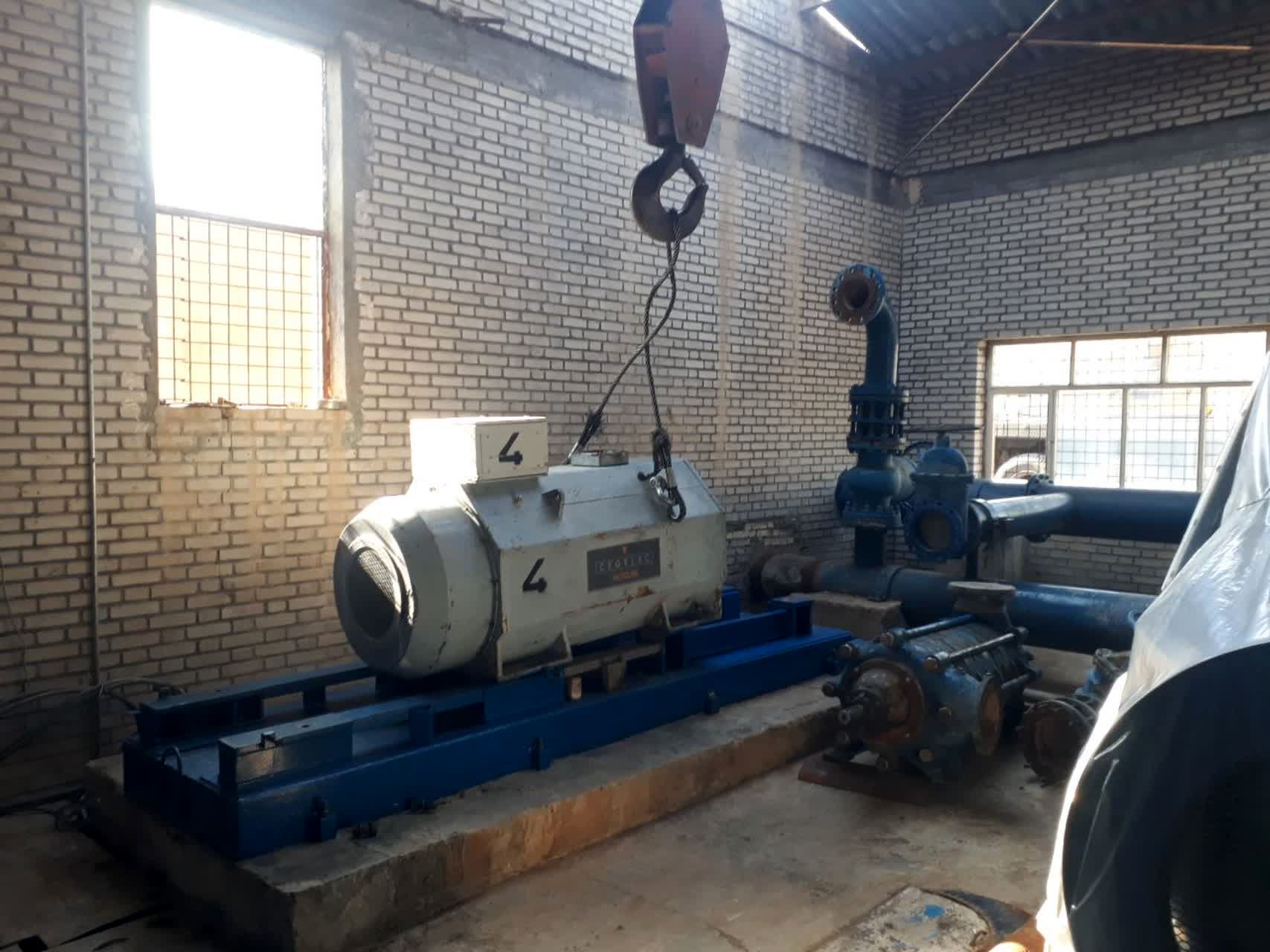 اورهال و نصب الکترو موتور پمپ شماره ۴ ایستگاه ۱۶ اینچ و نصب بالابر ایستگاه  ۲۴ اینچ مسجدسلیمان به پایان رسید