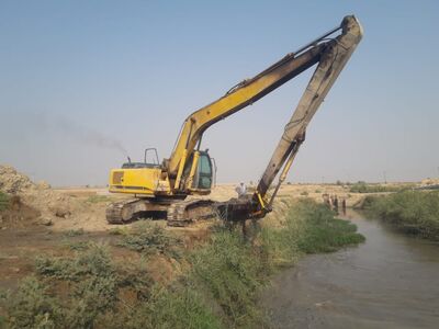 کانال‌های حوزه مرکزی شرکت آبیاری کرخه و شاوور لایروبی می‌شوند