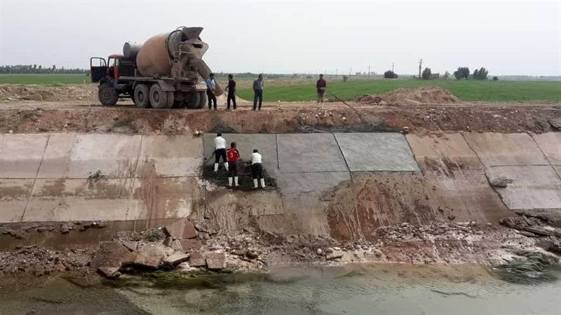 بازسازی نقاط بحرانی کانال پای پل در شبکه آبیاری کرخه شمالی