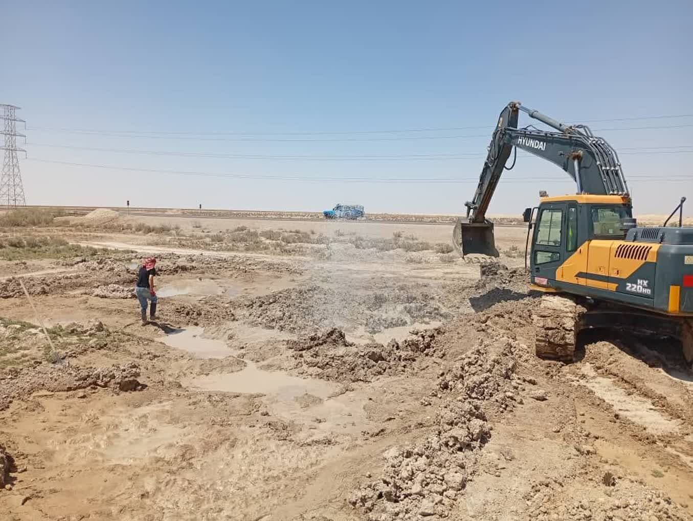 تعمیر و ترمیم خط لوله ۵۰۰ میلیمتری مسیر چم خلف عیسی انجام شد