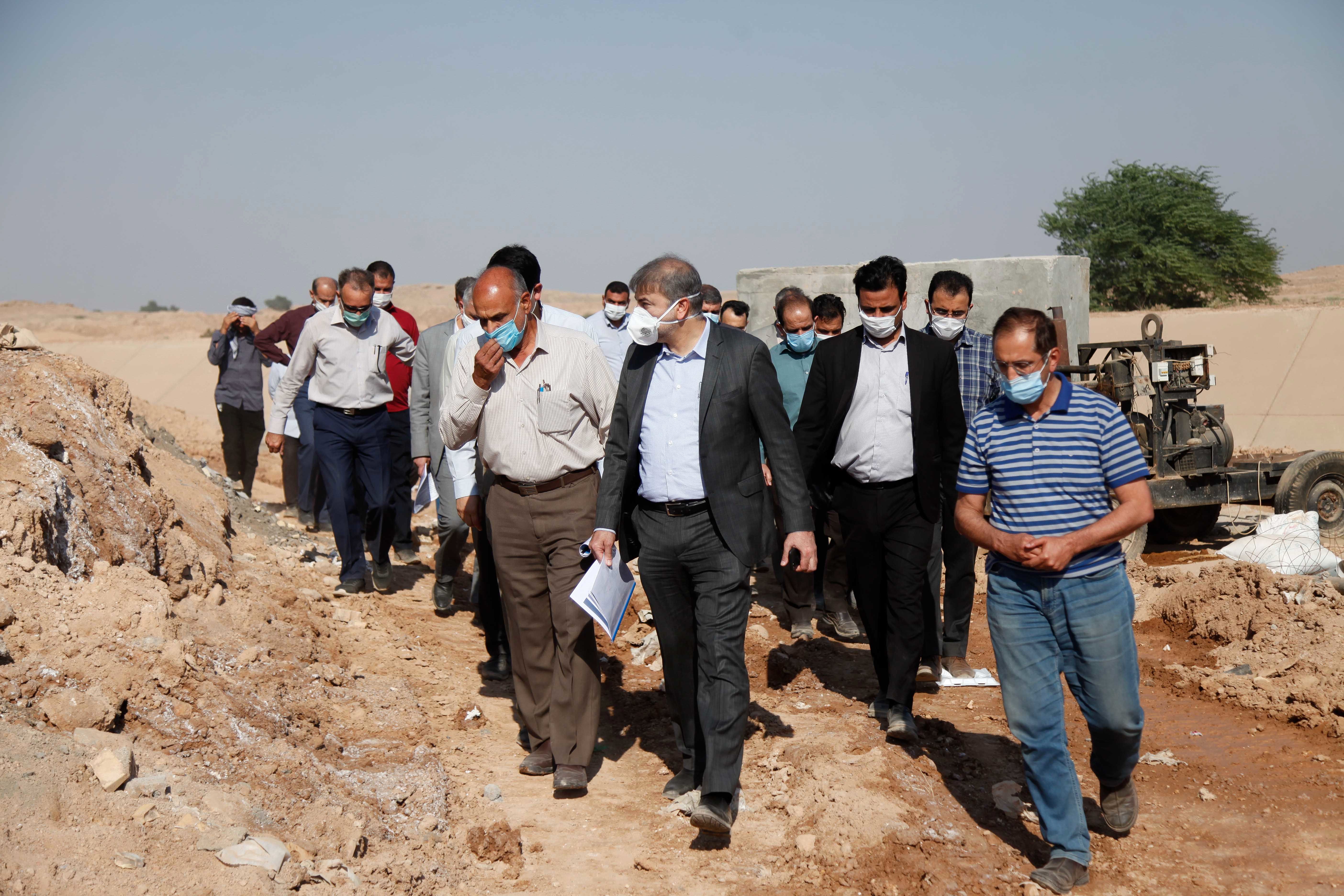 گزارش تصویری از بازدید مدیرعامل سازمان آب و برق خوزستان از پروژه ایستگاه پمپاژ ML