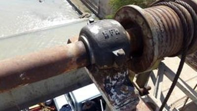 دریچه شماره دو سد انحرافی شاوور تعمیر شد