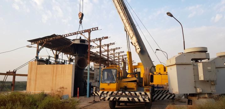 الکتروپمپ 510 کیلو واتی شبکه آبیاری شمال شرق اهواز نصب و راه اندازی شد