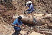 تعمیر شکستگی خطوط لوله ۴۵۰ و ۵۰۰ میلی متری امیدیه