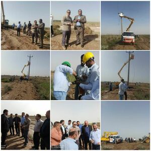 عملیات رفع نقص و انتقال برق به ایستگاه 4 حمیدیه سمت چپ